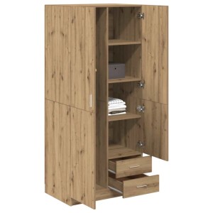 vidaXL Kleiderschrank Artisan-Eiche 80x52x180 cm Holzwerkstoff 855887