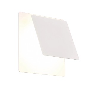 Eckige, weiße Trio LED Wandlampe Mio mit indirekter Beleuchtung.