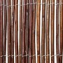 KARAT Weidenzaun, 200x500cm, aus Weidenruten mit Draht, als Sichtschutz für Balkon und Garten.