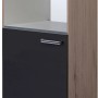 Flex-Well Exclusiv Demi-Geräteumbauschrank Lara, 60 cm, Anthrazit/San Remo Eiche, für Küche.
