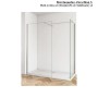 Walk-In Dusche mit Klarglas Seitenwand und Stabilisierungsstange.