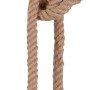 Rustikale 2-flammige Pendelleuchte Rope in Schwarz mit Seilaufhängung, ohne Leuchtmittel.