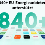SolarFlow 2400 Pro: Unterstützt 840+ EU-Energieanbieter. Power Station kompatibel mit vielen Anbietern.