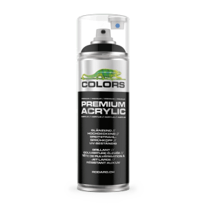 COLORS Premium Acryl Sprühfarbe, 400ml, RAL 9005 Tiefschwarz Glanz für Innen- & Außenbereich.