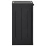 Schwarzer vidaXL Gartenschrank (65x45x88 cm) in Rattan-Optik. Praktischer Büroschrank für Garten und Büro.