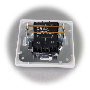 ChiliTec MILOS Serien Schalter Weiß Matt mit Rahmen 2-Fach