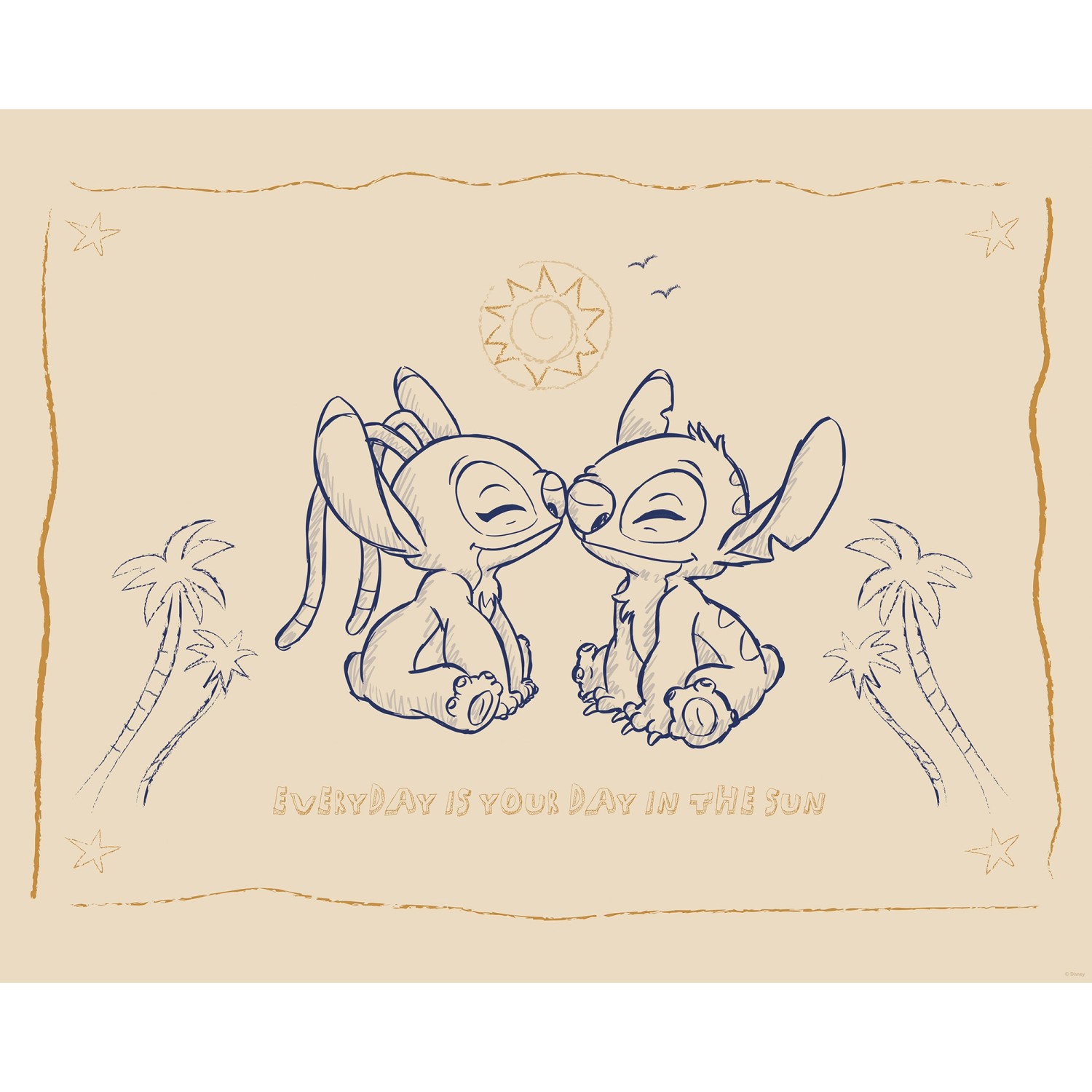 Komar Wandbild Disney Lilo and Stitch Your Day in the Sun 50 cm x 40 cm günstig online kaufen