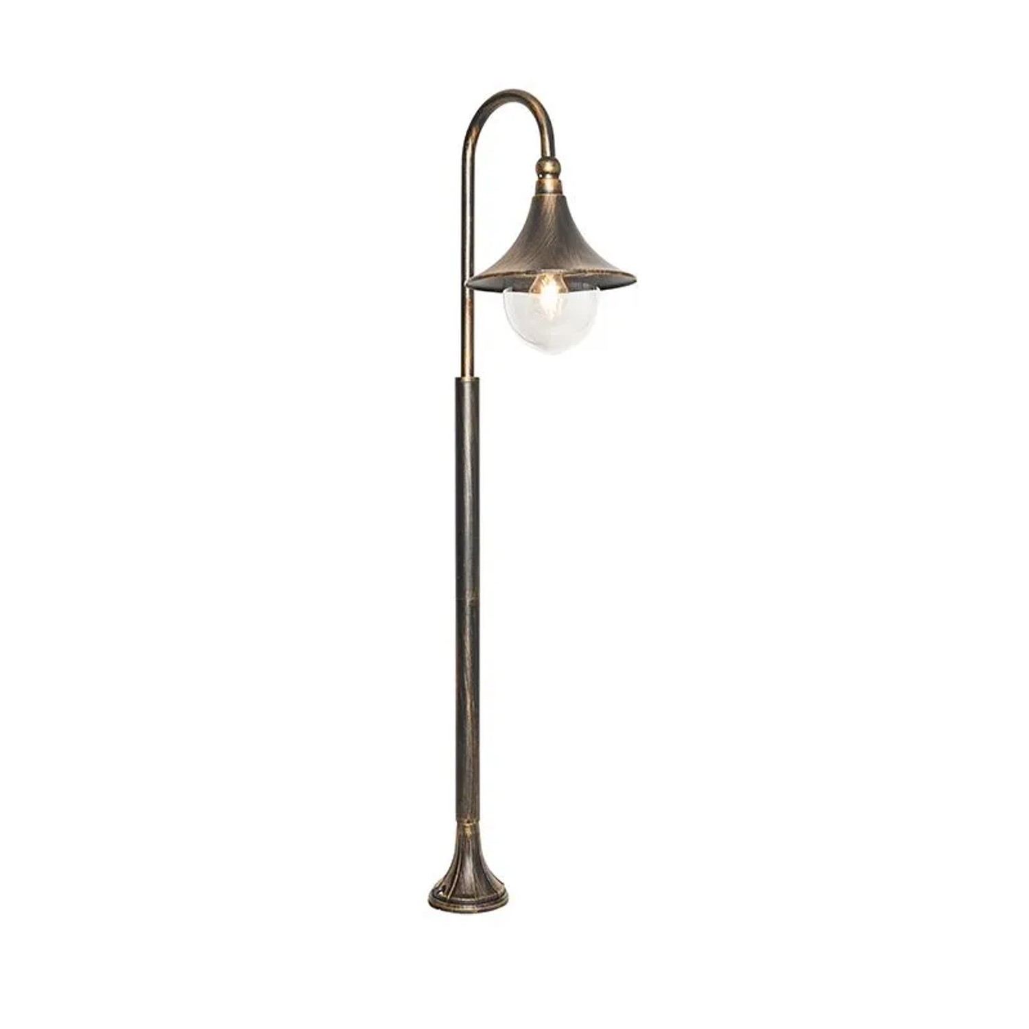 QAZQA Klassische Außenlaterne AntikGold 125 cm IP44 Daphne