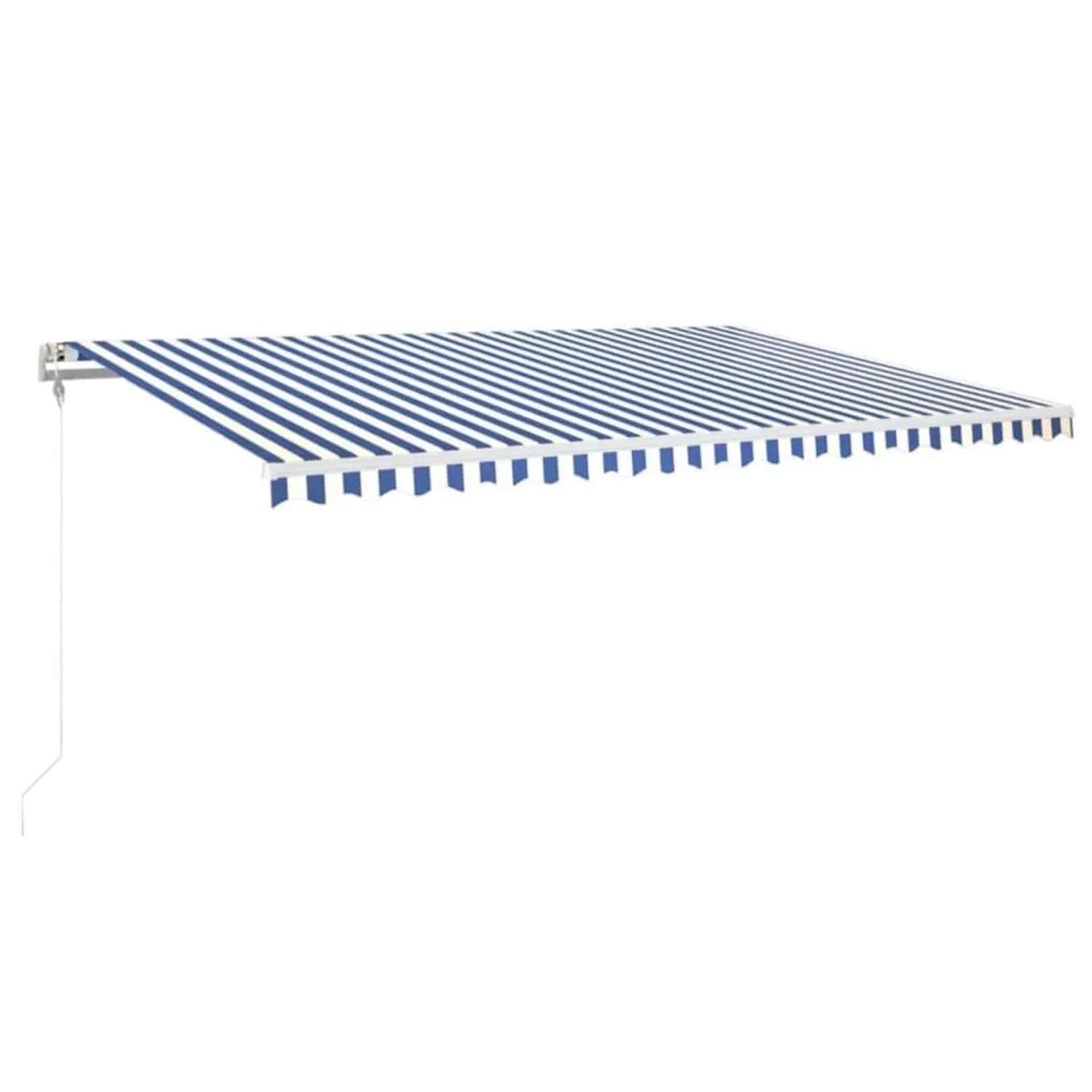 vidaXL Markise Automatisch Einziehbar 500x350 cm Blau und Weiß 3069026