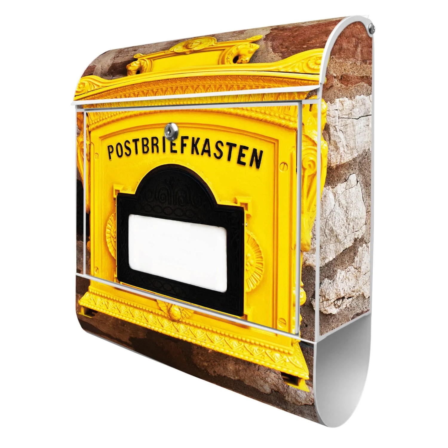 Banjado Design Briefkasten Weiß Pulverbeschichtet 39x47x14cm 2 Schlüssel Mi günstig online kaufen