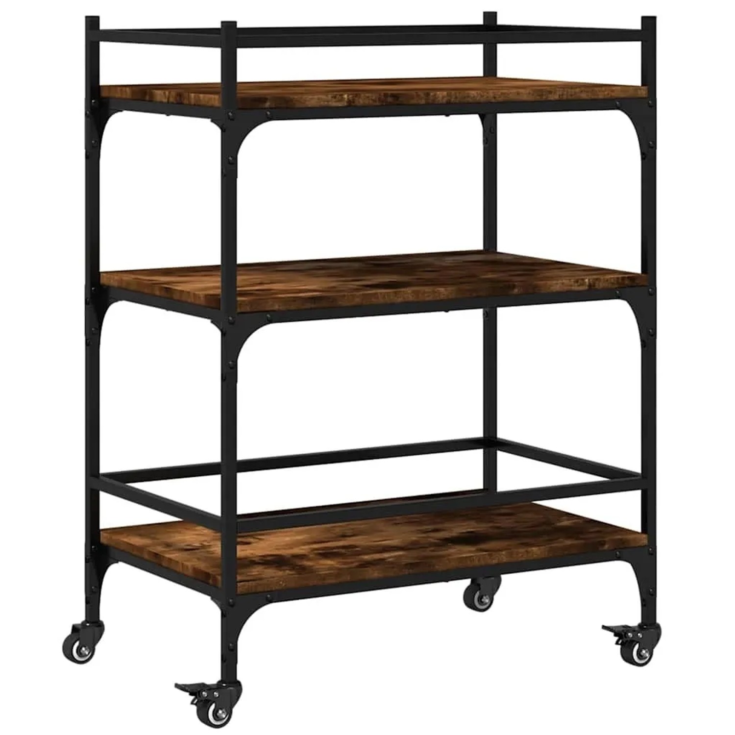vidaXL Küchenwagen Räuchereiche 65x40x86,5 cm Holzwerkstoff 842398