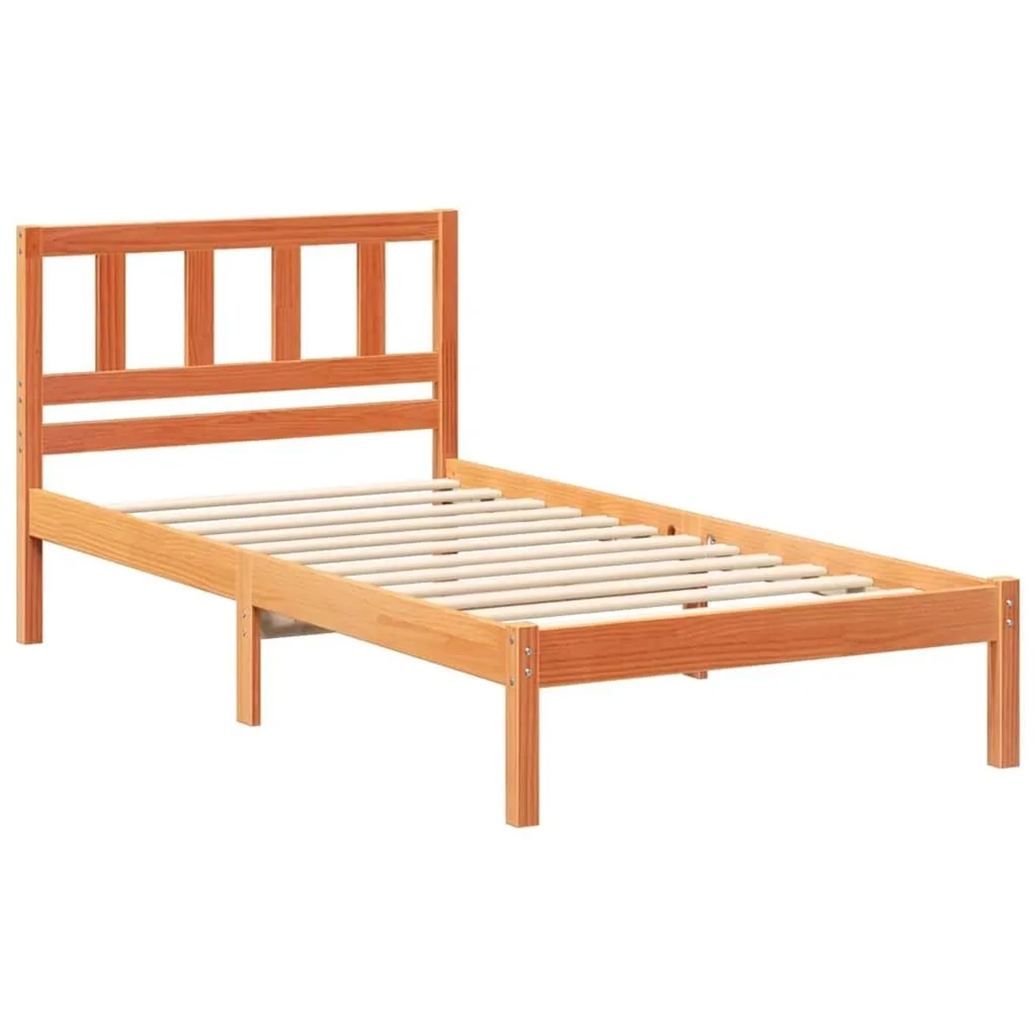 vidaXL Bettrahmen Wachsbraun 100 x 200 cm Massives Kiefernholz 872253