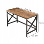 Rebiko Industrieller Computertisch Rustikaler Tisch Braun Loft Metall Retro_8