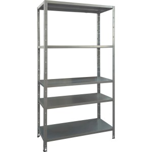 OBI verzinktes Metall-Steckregal L mit 5 variablen Regalböden für Keller & Werkstatt.