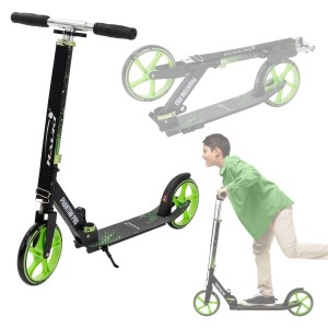 Hauki Cityroller Scooter Grün Klappbar/Höhenverstellbar XXL-Räder