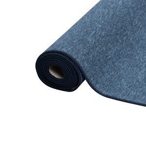 Gerollter, dunkelblauer Snapstyle Feinschlingen Velour Teppichläufer (80x200cm).