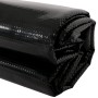 Gerollte, schwarze MCW Pool-Abdeckung 4,57m (200µm) aus Polyethylen.