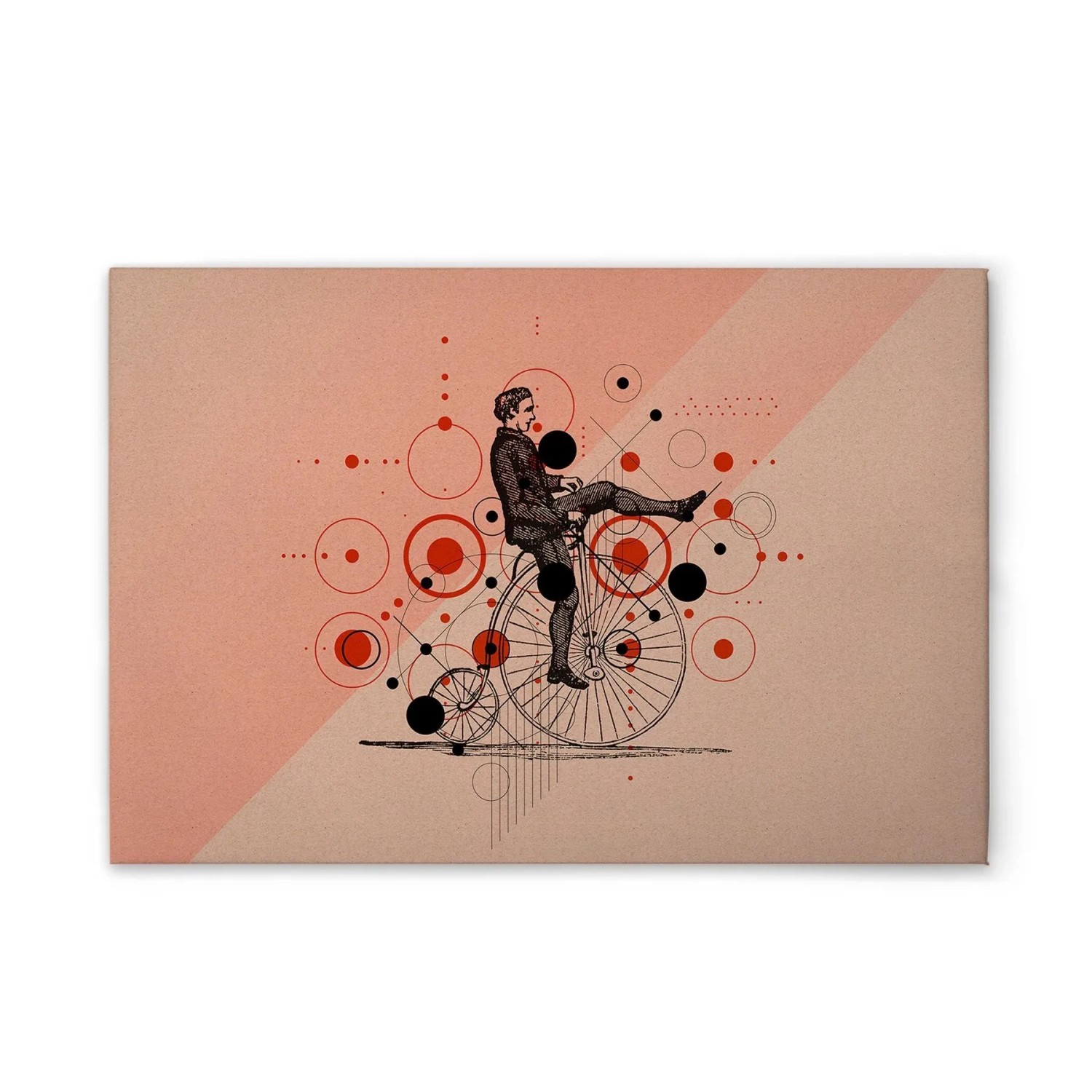 Tadessi Leinwandbild - M1-No.51277 - Retro Fahrrad - 60 x 40 cm - Hochformat