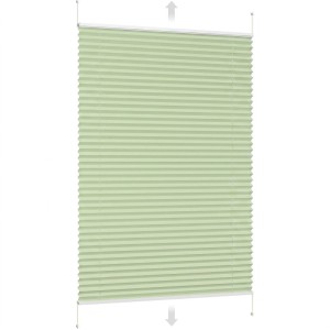 Grünes Plissee Faltrollo Klemmfix 60x120cm ohne Bohren. Verstellbarer Fenstervorhang für Lichtregulierung und Sonnenschutz.