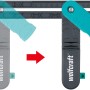 wolfcraft Verlege-Set für Vinyl: Winkelschmiege zum Übertragen von Winkeln, ideal für Vinylböden.