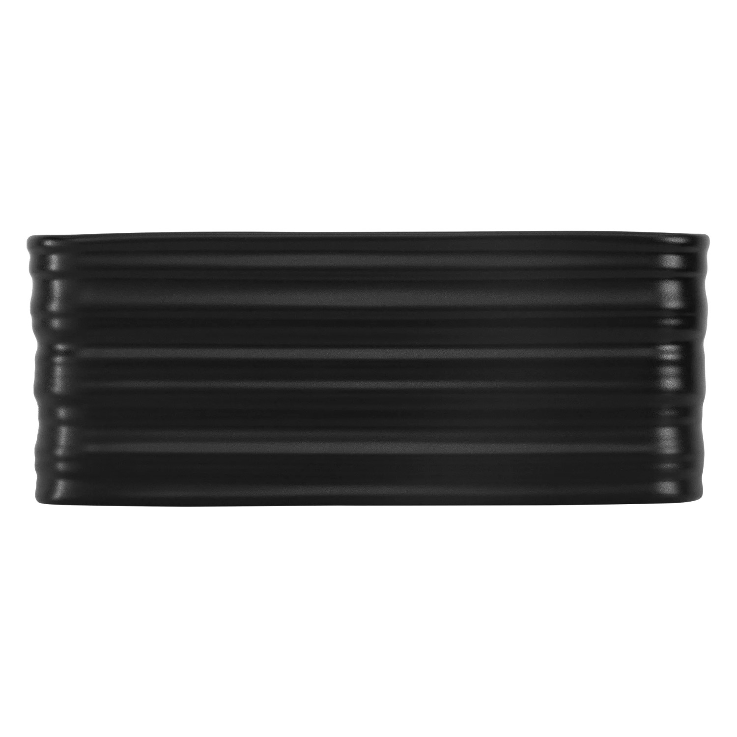 Modernes, quadratisches ML-Design Waschbecken aus Keramik in Schwarz Matt, 39x39x15 cm.