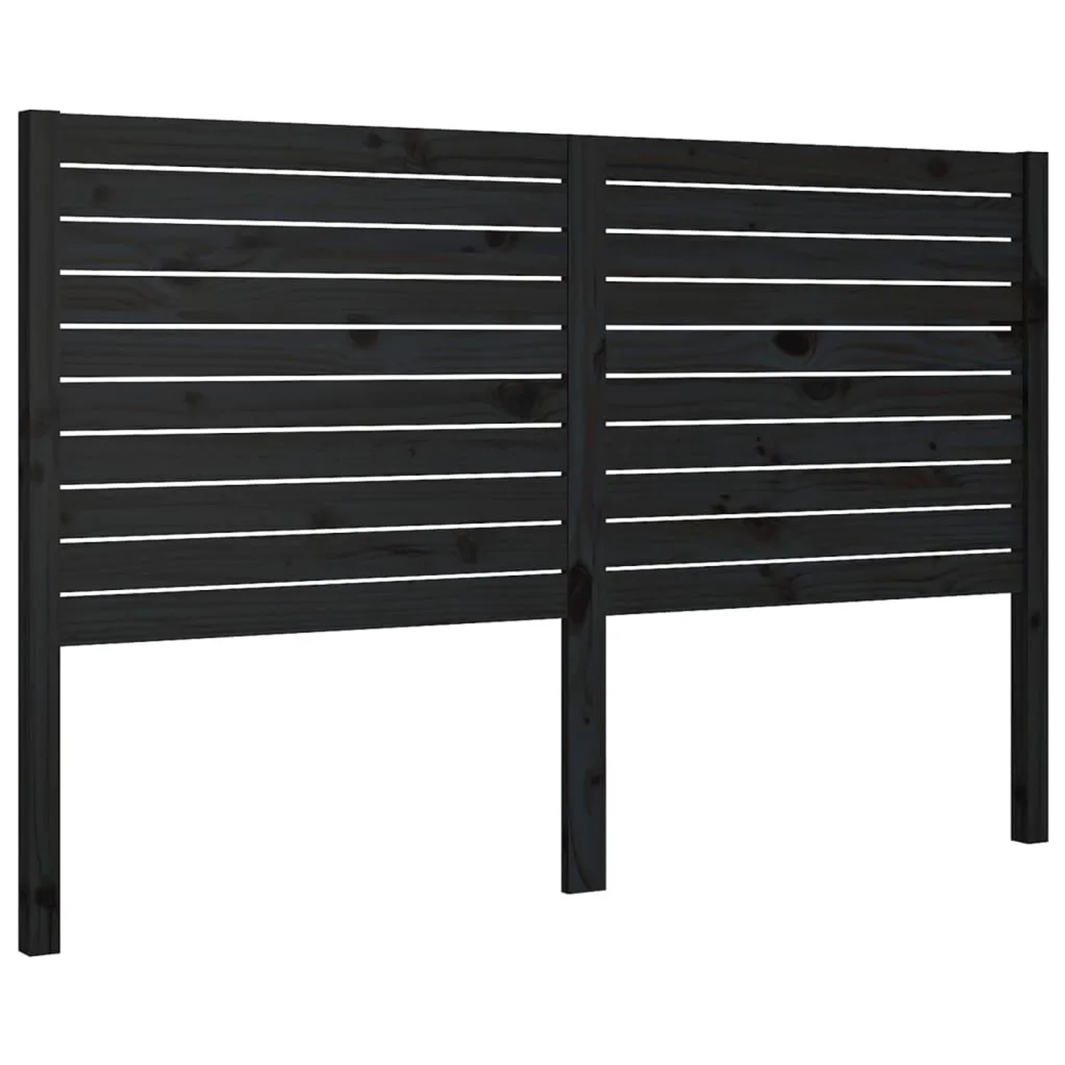 vidaXL Kopfteil Schwarz 156x4x100 cm Massivholz Kiefer 819029