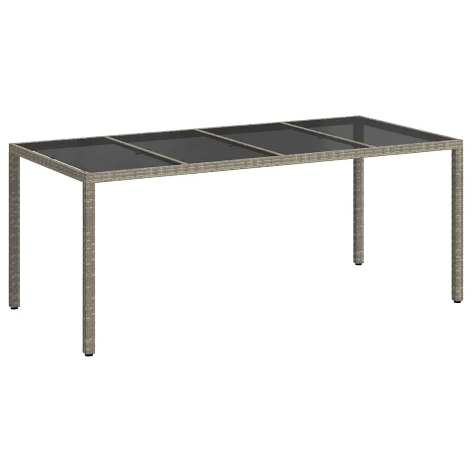 Furnicato Gartentisch Grau 190 X 90 X 75 Cm Poly Rattan