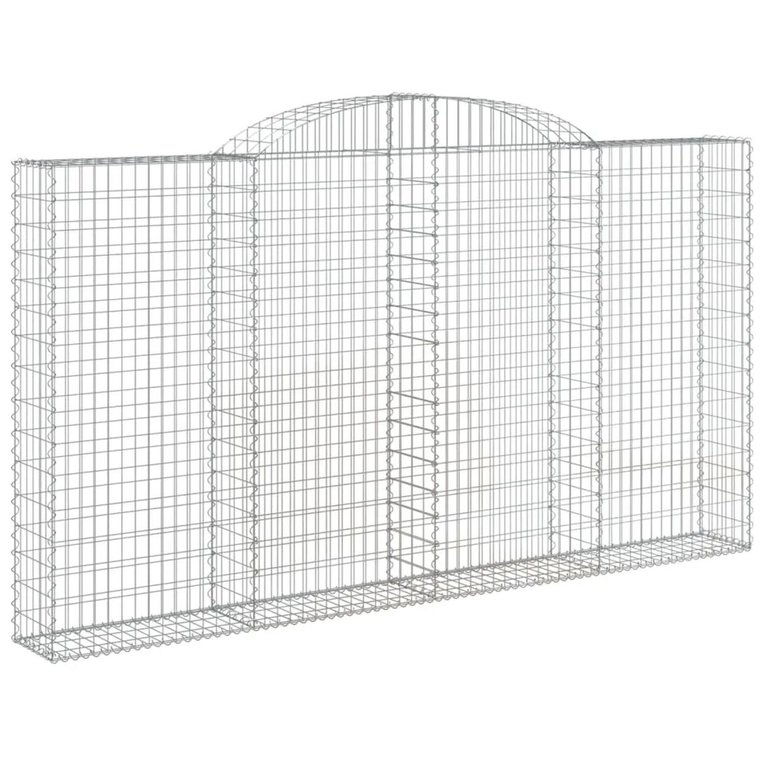 vidaXL Gabione mit Hochbogen 300x30x160/180 cm Eisen 1629583