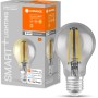 Ledvance Smart+ Filament Leuchtmittel, E27, 6W, grau. Smarte LED Lampe mit WiFi Technologie.