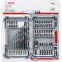 Bosch 35-teiliges Metallbohrer- und Schrauberbit-Set in geöffneter Kunststoffbox.