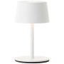 Weiße Brilliant Akku-Tischleuchte Jona, 25 cm, für Innen & Außen. Dekoleuchte mit Touchdimmer.
