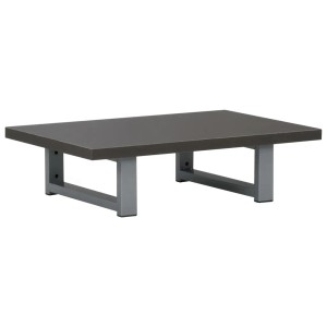 vidaXL Badmöbel-Set, graues Wandregal mit Metallrahmen.