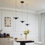 Lindby LED-Pendelleuchte Norvind, 6-flammig, schwarz, dimmbar für Wohnzimmer.