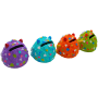 Dekohelden24 4er Set Sparfiguren Sparschwein Spardosen Sparbüchsen Kinderspardosen mit Wiederverschließbarem Gummistopfen L/B/H 6 x 6 x 6 cm_3