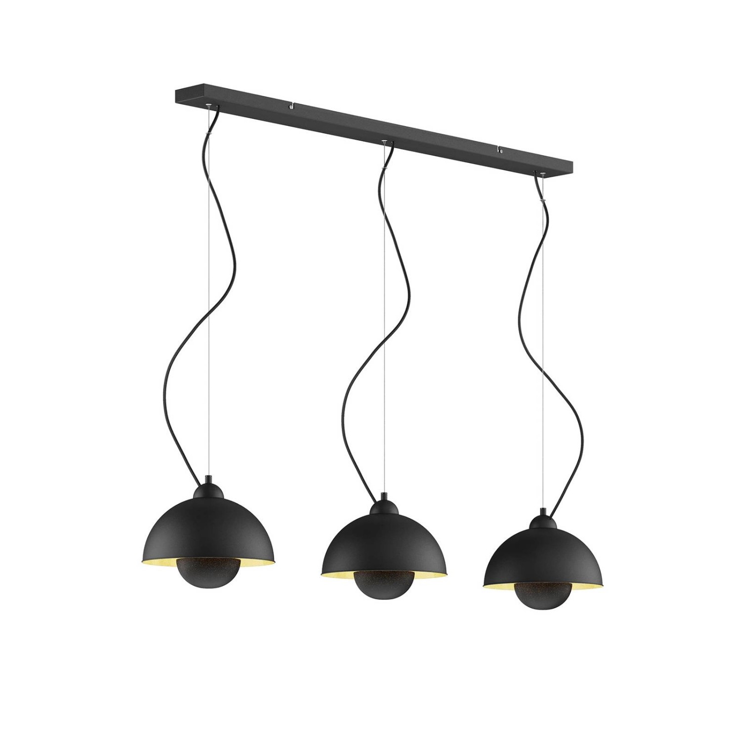 Lindby Pendelleuchte Gretja 9624569 Modern in Schwarz aus Metall 3-flammig günstig online kaufen