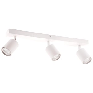 Weißer, 3-flammiger LED-Deckenstrahler Taio, 52,5 cm, für Spots und flexible Beleuchtung.