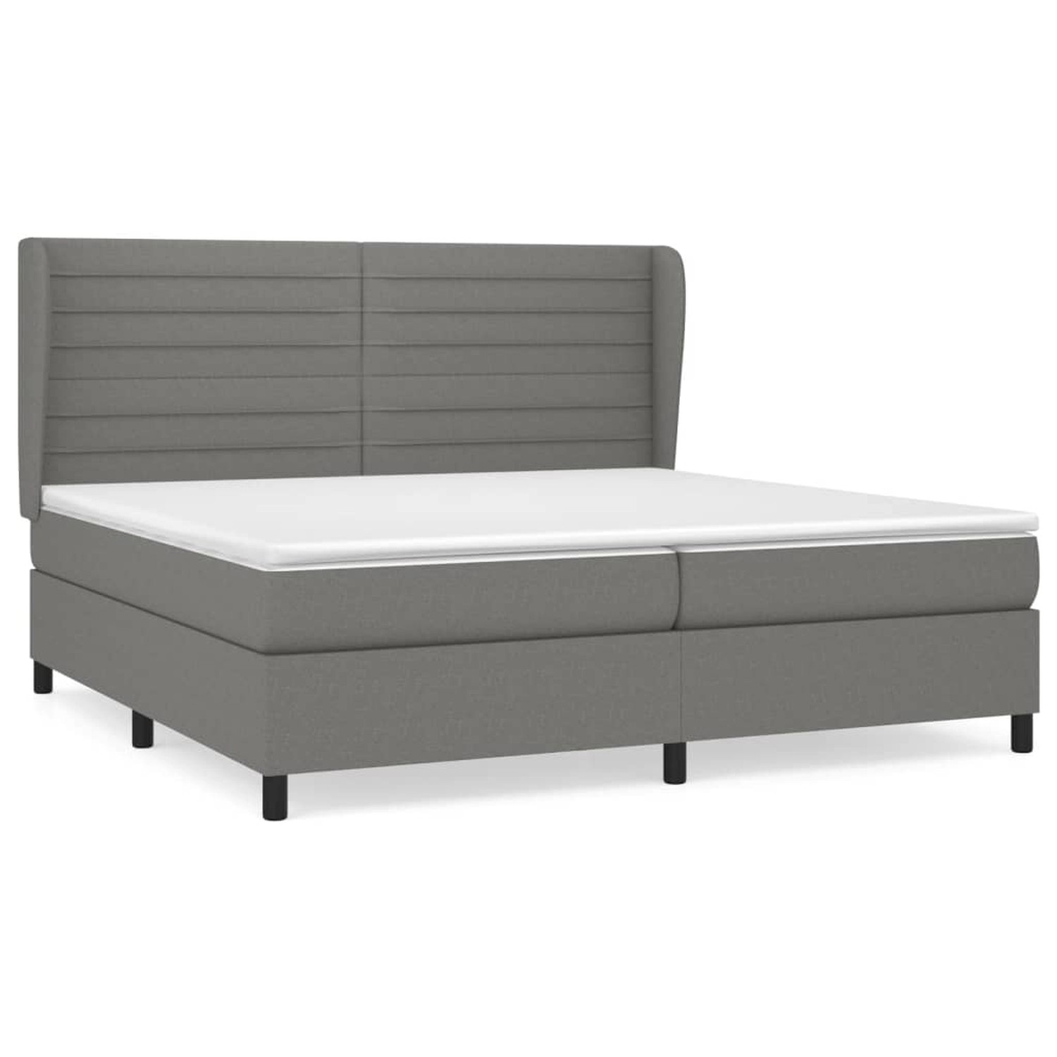 vidaXL Boxspringbett mit Matratze Dunkelgrau 200x200 cm Stoff1372518 günstig online kaufen