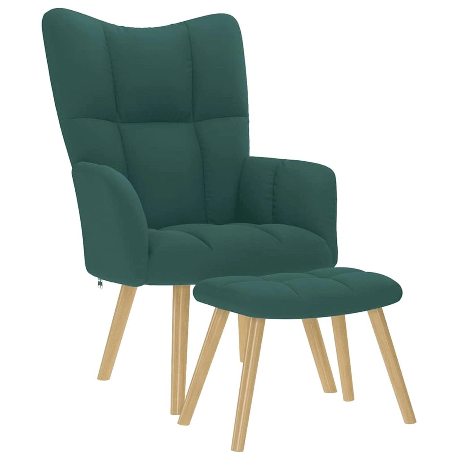 vidaXL Relaxsessel mit Hocker Dunkelgrün Stoff 4016783 günstig online kaufen