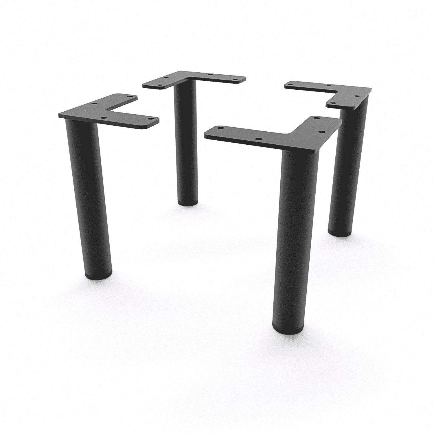 HEVVA Möbelfüße LINZ Schwarz 15 cm Hoch 4er Set