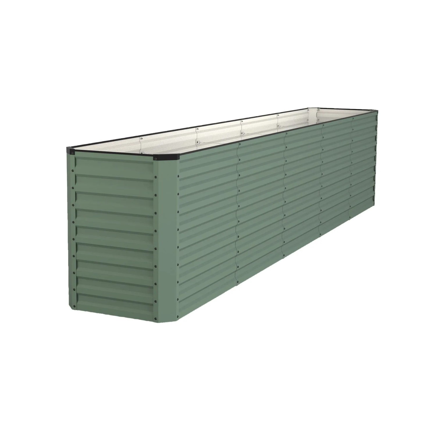 VidaAtHome.de RIVARO Select Hochbeet 70 x 425 x 90 cm Waldgrün mit Schwarz
