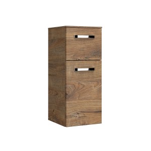 Pelipal Bad-Highboard Serie 4010, Eiche Ribbeck quer, 30 cm breit. Bad-Hochschrank mit zwei Türen.