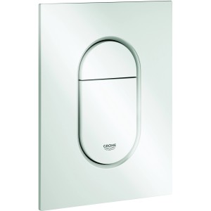 Grohe Arena Cosmopolitan S WC-Drückerplatte in Alpinweiß für 2-Mengen-Spülung.