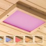 Karibu LED Farblichtanwendung (mittel) für Sauna & Infrarotkabine mit Holzrahmen und Fernbedienung.