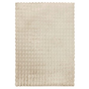 Art Universe Teppich Bubble Cream, 80x150 cm. Rechteckiger, beiger Kurzflor-Teppich mit weicher Bubble-Struktur.