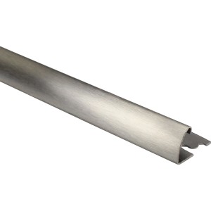 Gebürstetes Edelstahl Viertelkreis-Abschlussprofil, 8 mm x 2,5 m, für Fliesenkanten.
