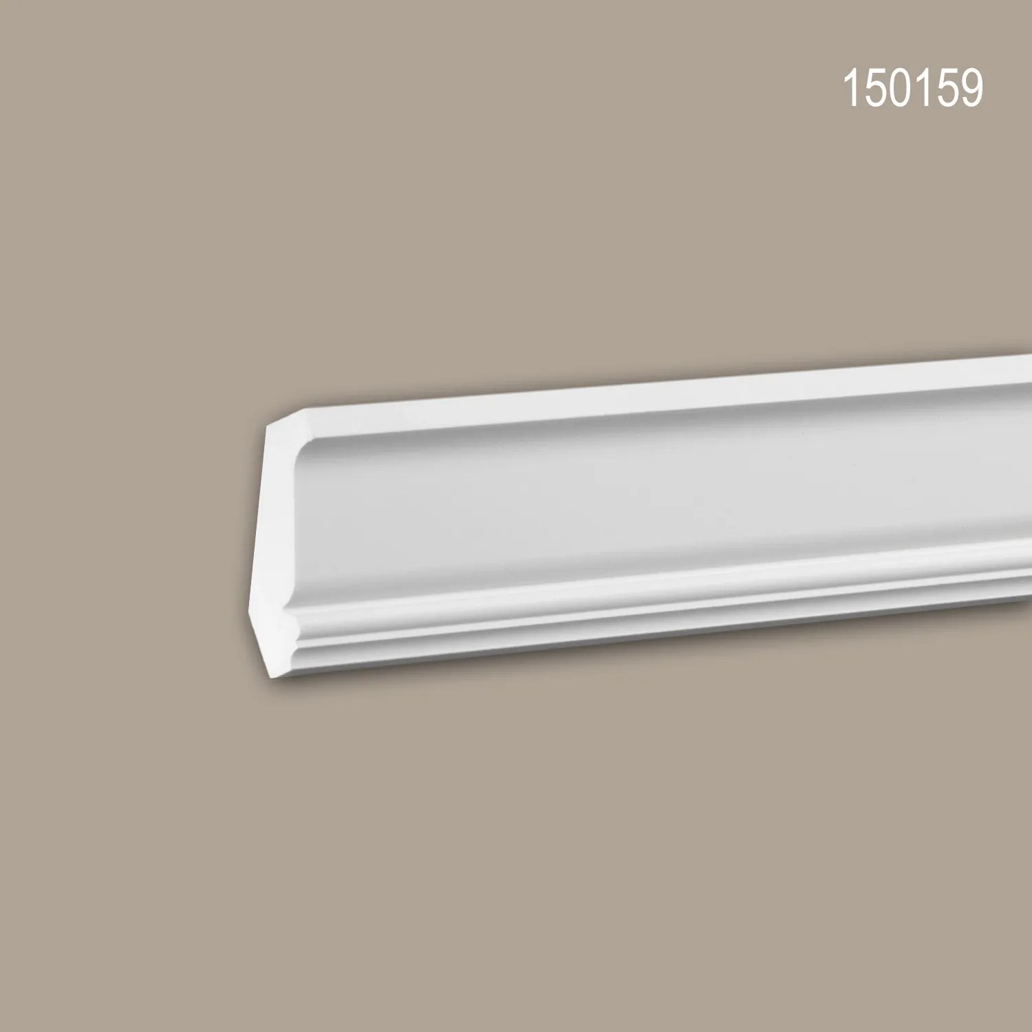 Weiße PROFHOME Eckleiste aus Polyurethan, 200 cm lang, für Decke und Wand.