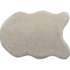 Kuscheliger Kunstfell Teppich in Taupe, 60x90 cm, für eine gemütliche Atmosphäre.