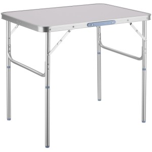 Tectake Campingtisch Lothar, klappbar und wetterfest, 75x55x68 cm, grau.