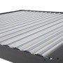 Detailansicht der anthrazitfarbenen Sunjoy Multi-Pergola Matterhorn mit Lamellendach.