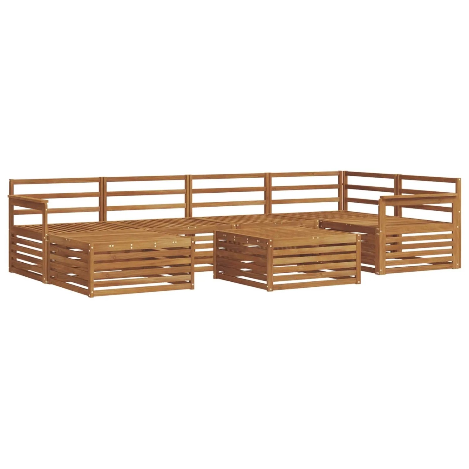 vidaXL Outdoor-Sofagarnitur 7-Tlg Natur 3373764